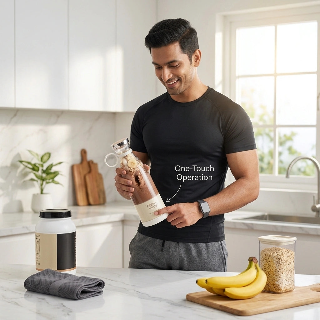 Portable Electric Mixer | Bottle Blender | Fast Blades | Cord-Less