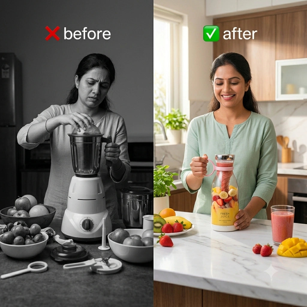 Portable Electric Mixer | Bottle Blender | Fast Blades | Cord-Less